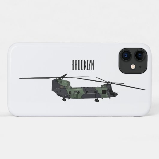 Chinook Heerhubschrauber Cartoon Illustration Case-Mate iPhone Hülle (Rückseite (Horizontal))