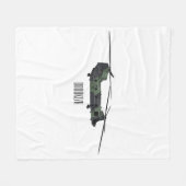 Chinook Heerhubschrauber Cartoon Illustration Fleecedecke (Vorderseite (Horizontal))