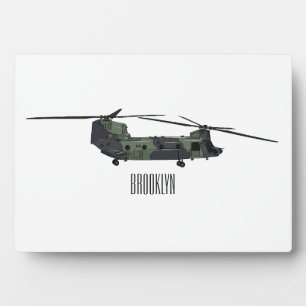 Chinook Heerhubschrauber Cartoon Illustration Fotoplatte