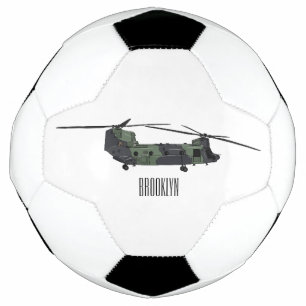 Chinook Heerhubschrauber Cartoon Illustration Fußball