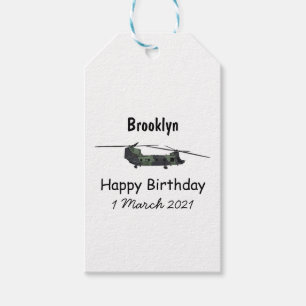 Chinook Heerhubschrauber Cartoon Illustration Geschenkanhänger