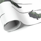 Chinook Heerhubschrauber Cartoon Illustration Geschenkpapier (Rolleneckpunkt)