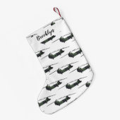 Chinook Heerhubschrauber Cartoon Illustration Kleiner Weihnachtsstrumpf (Rückseite (Hängend))