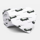 Chinook Heerhubschrauber Cartoon Illustration Krawatte (Gerollt)