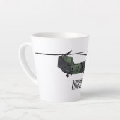 Chinook Heerhubschrauber Cartoon Illustration Milchtasse (Linke Ecke)