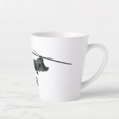 Chinook Heerhubschrauber Cartoon Illustration Milchtasse (Rechts)