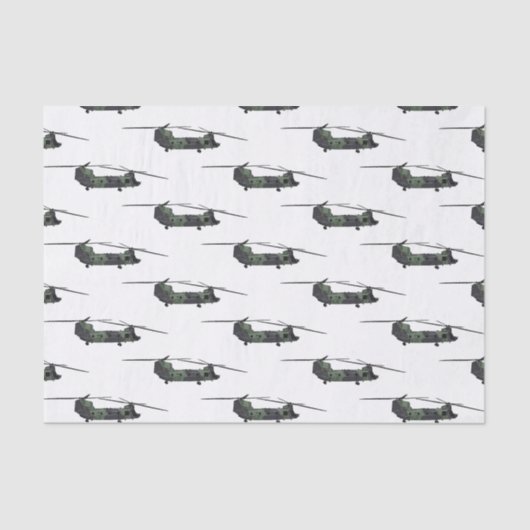 Chinook Heerhubschrauber Cartoon Illustration Seidenpapier (Vorderseite)