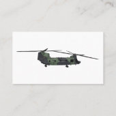 Chinook Heerhubschrauber Cartoon Illustration Visitenkarte (Rückseite)