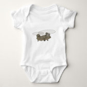 Chinook Helicopter Cartoon Baby Strampler (Vorderseite)