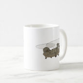 Chinook Helicopter Cartoon Kaffeetasse (VorderseiteRechts)