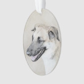 Chinook (Helicopter Ohren) Malerei - Hundekunst Ornament (Vorderseite)