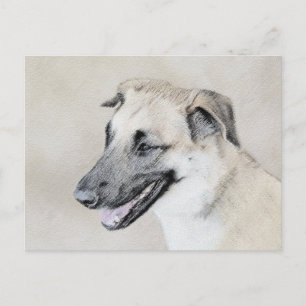 Chinook (Hubschrauber-Ohren) Malerei - Hundekunst Postkarte
