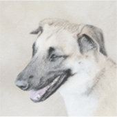 Chinook (Hubschrauberohren) Malerei - Hundekunst Aufkleber (Vorderseite)