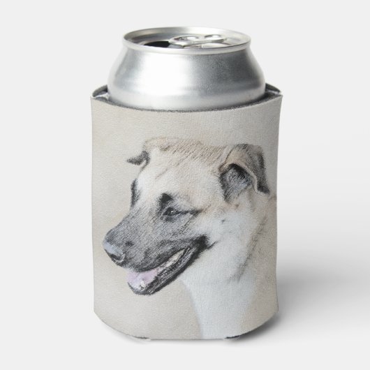 Chinook (Hubschrauberohren) Malerei - Hundekunst Dosenkühler (Kanne Vorderseite)