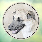 Chinook (Hubschrauberohren) Malerei - Hundekunst Fensteraufkleber (Blatt 3)