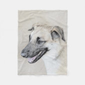 Chinook (Hubschrauberohren) Malerei - Hundekunst Fleecedecke (Vorderseite)