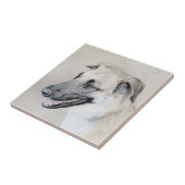 Chinook (Hubschrauberohren) Malerei - Hundekunst Fliese (Seite)