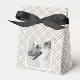 Chinook (Hubschrauberohren) Malerei - Hundekunst Geschenkschachtel