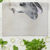 Chinook (Hubschrauberohren) Malerei - Hundekunst Geschirrtuch (Gefaltet)