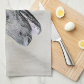 Chinook (Hubschrauberohren) Malerei - Hundekunst Geschirrtuch (Viertel Falte)