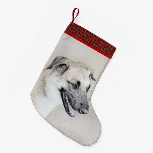 Chinook (Hubschrauberohren) Malerei - Hundekunst Kleiner Weihnachtsstrumpf