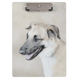 Chinook (Hubschrauberohren) Malerei - Hundekunst Klemmbrett