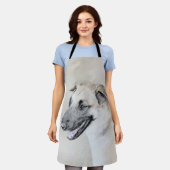 Chinook (Hubschrauberohren) Malerei - Hundekunst Schürze (Getragen)