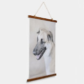 Chinook (Hubschrauberohren) Malerei - Hundekunst Wandteppich Mit Holzrahmen (Gewinkelt)