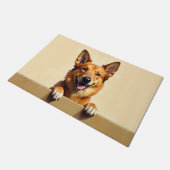 Chinook Hund Fußmatte Kunst (Schrägansicht)