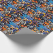Chinook Hunde Trick-or-Treating Halloween-Kostüm Geschenkpapier (Ecke)