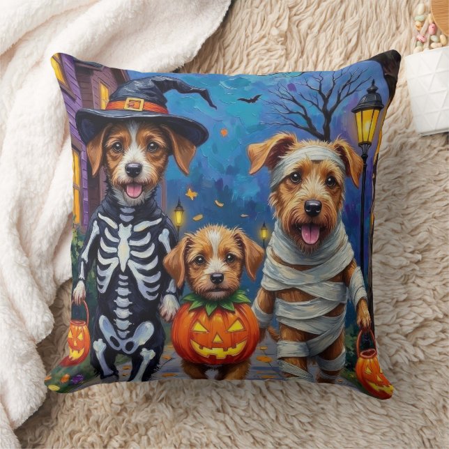 Chinook Hunde Trick-or-Treating Halloween-Kostüm Kissen (Decke)