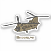 Chinook-Illustration für Militärhubschrauber Aufkleber (Vorderseite)