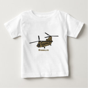 Chinook-Illustration für Militärhubschrauber Baby T-shirt