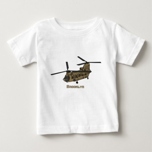 Chinook-Illustration für Militärhubschrauber Baby T-shirt (Vorderseite)