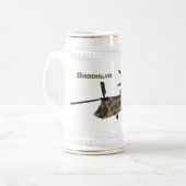 Chinook-Illustration für Militärhubschrauber Bierglas (Vorderseite Links)