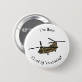 Chinook-Illustration für Militärhubschrauber Button (Vorne & Hinten)