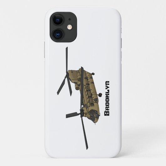 Chinook-Illustration für Militärhubschrauber Case-Mate iPhone Hülle (Rückseite)