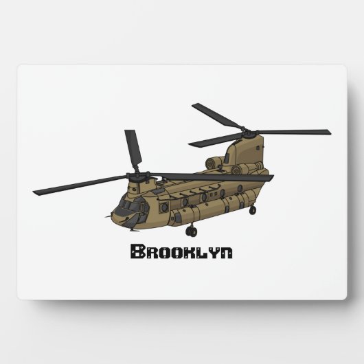 Chinook-Illustration für Militärhubschrauber Fotoplatte (Vorderseite)