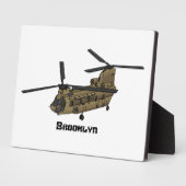 Chinook-Illustration für Militärhubschrauber Fotoplatte (Seite)