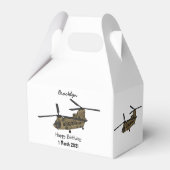 Chinook-Illustration für Militärhubschrauber Geschenkschachtel (Rückseite)