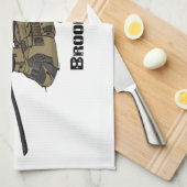 Chinook-Illustration für Militärhubschrauber Geschirrtuch (Viertel Falte)