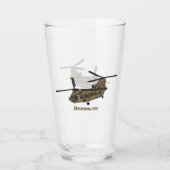 Chinook-Illustration für Militärhubschrauber Glas (Rückseite)