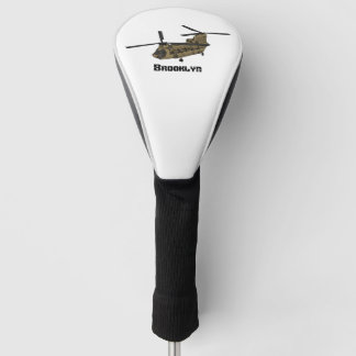 Chinook-Illustration für Militärhubschrauber Golf Headcover