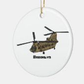 Chinook-Illustration für Militärhubschrauber Keramik Ornament (Links)