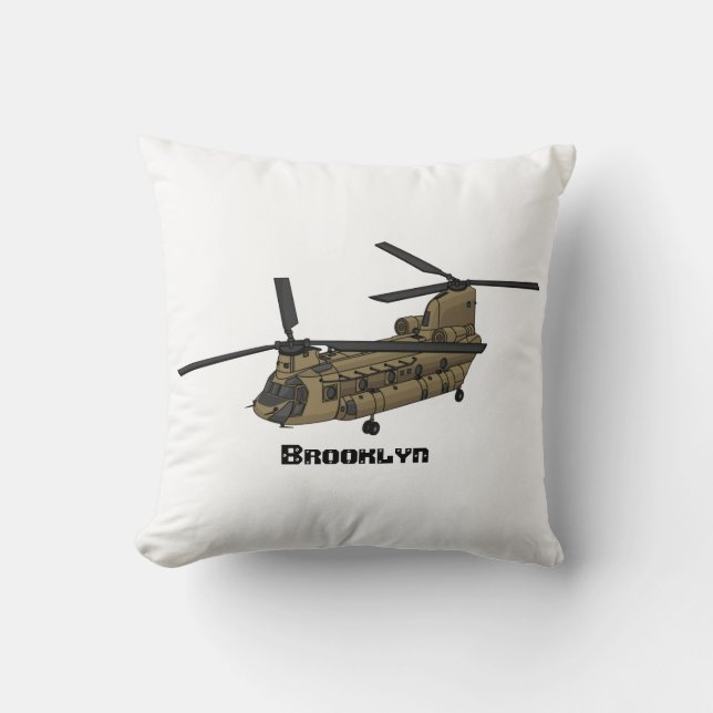 Chinook-Illustration für Militärhubschrauber Kissen (Vorderseite)