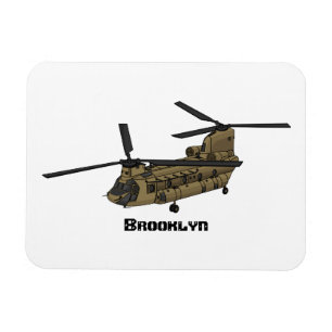Chinook-Illustration für Militärhubschrauber Magnet
