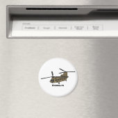 Chinook-Illustration für Militärhubschrauber Magnet (In Situ (Geschirrspüler))