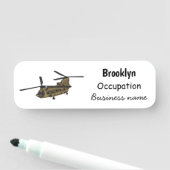 Chinook-Illustration für Militärhubschrauber Namensschild (Beispiel)