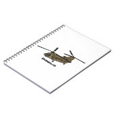 Chinook-Illustration für Militärhubschrauber Notizblock (Linke Seite)