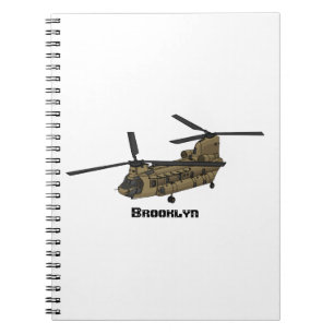 Chinook-Illustration für Militärhubschrauber Notizblock
